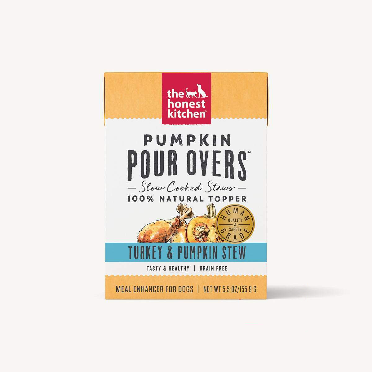 The Honest Kitchen Pumpkin Pour Overs Turkey & Pumpkin Stew Wet Food Topper For Dogs, 12/5.5oz