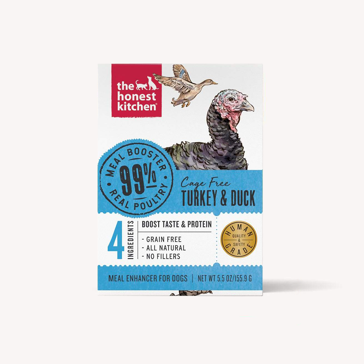 The Honest Kitchen 99% Turkey & Duck Wet Food Topper For Dogs, 12/5.5oz