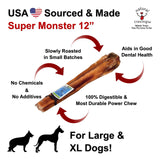 Natural Cravings USA Super Monster Bully Stick 12"