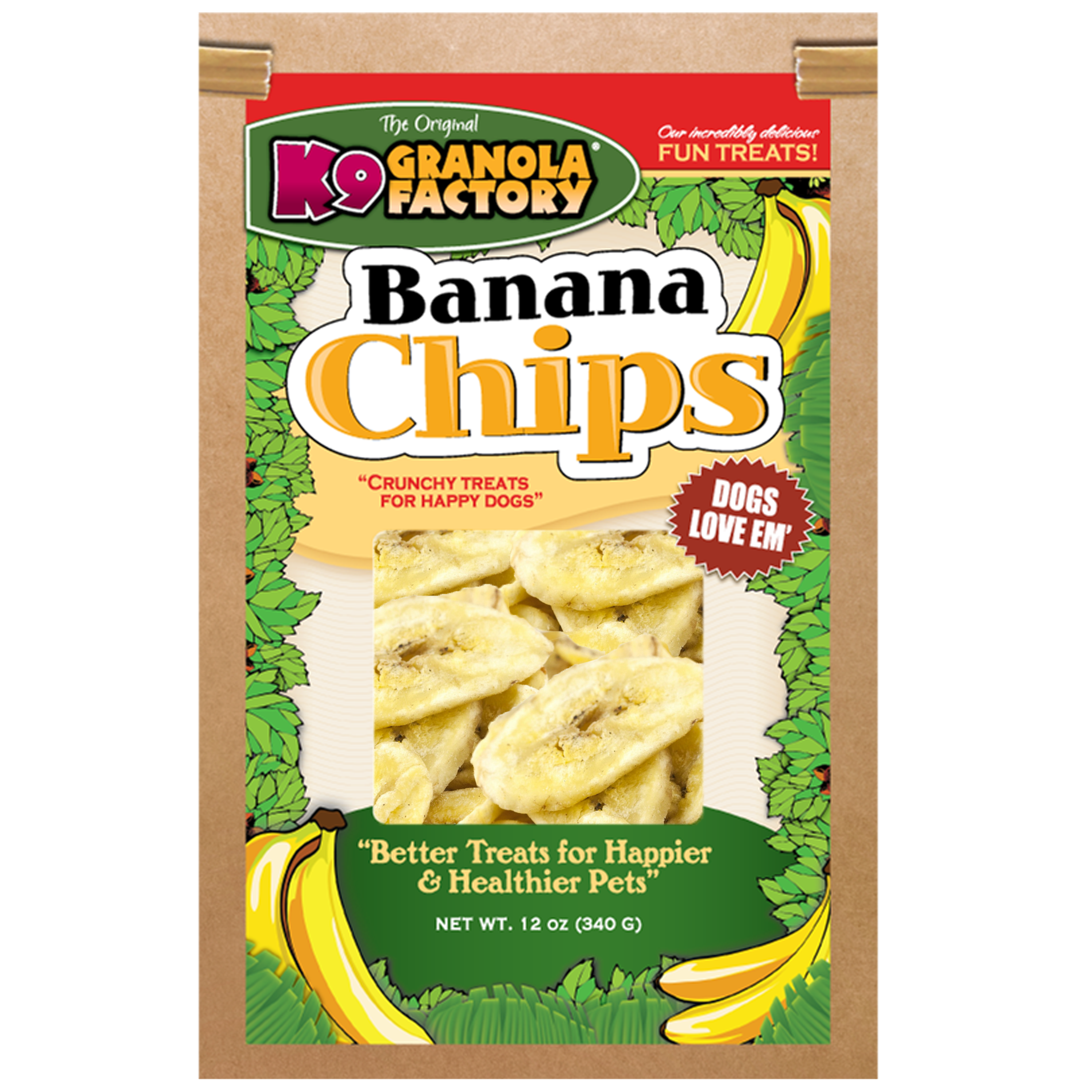 K9 Granola Factory Chip Collection Banana Chips Dog Treats