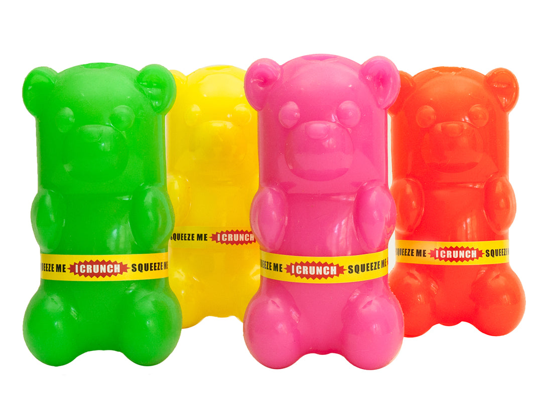 RuffDawg USA GummyBear Crunch Rubber Retrieving Dog Toy, Assorted