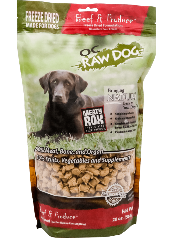OC Raw Beef & Produce Rox Freeze Dried Dog Food, 20oz