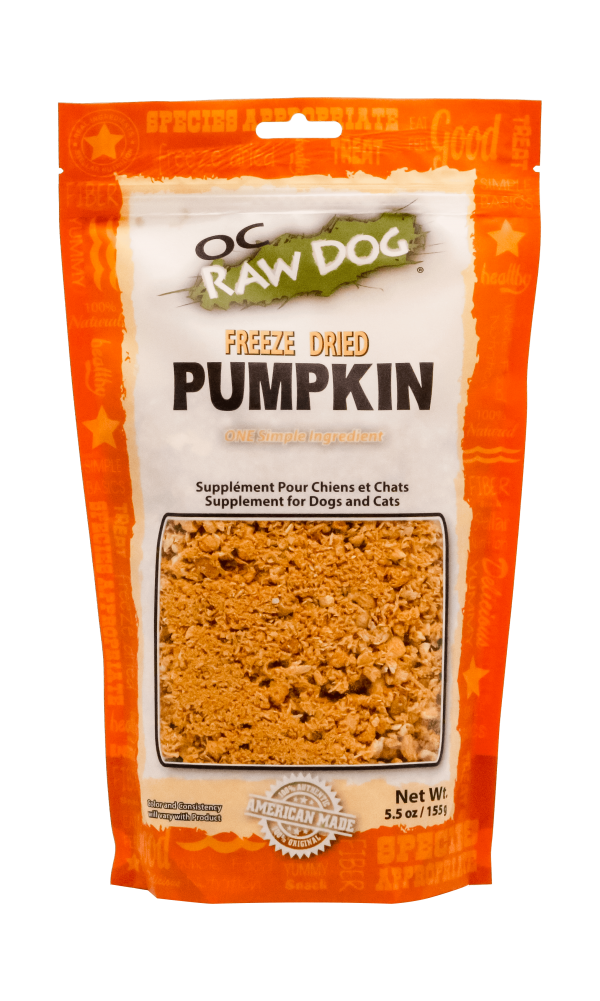 OC Raw Freeze Dried Pumpkin Rox Food Topper For Dogs, 5.5oz