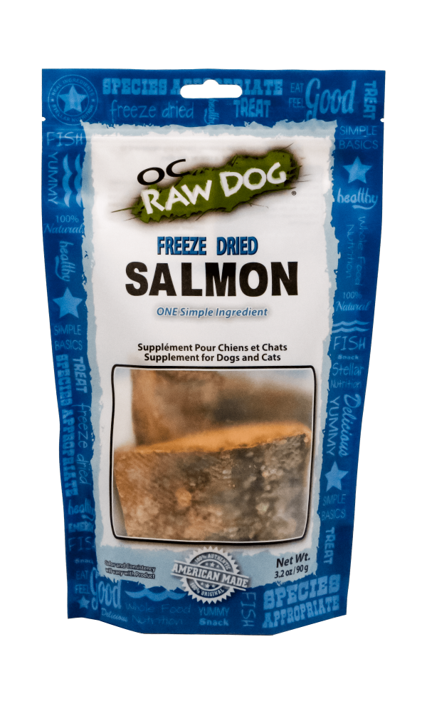 OC Raw Salmon Freeze Dried Dog Treats, 3.2oz