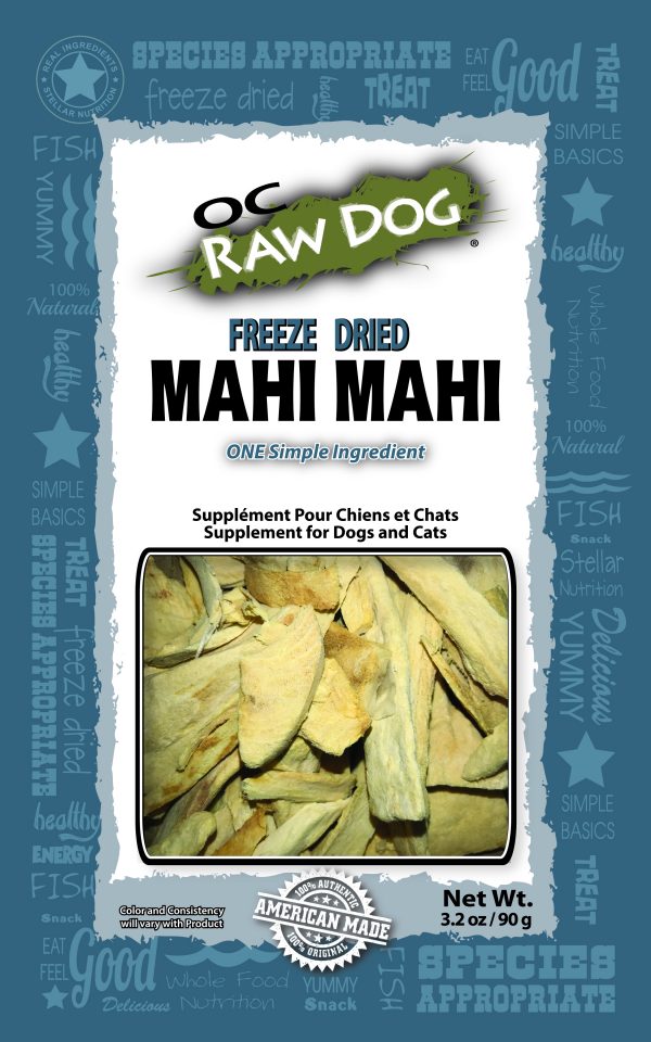 OC Raw Mahi Mahi Freeze Dried Dog Treats, 3.2oz
