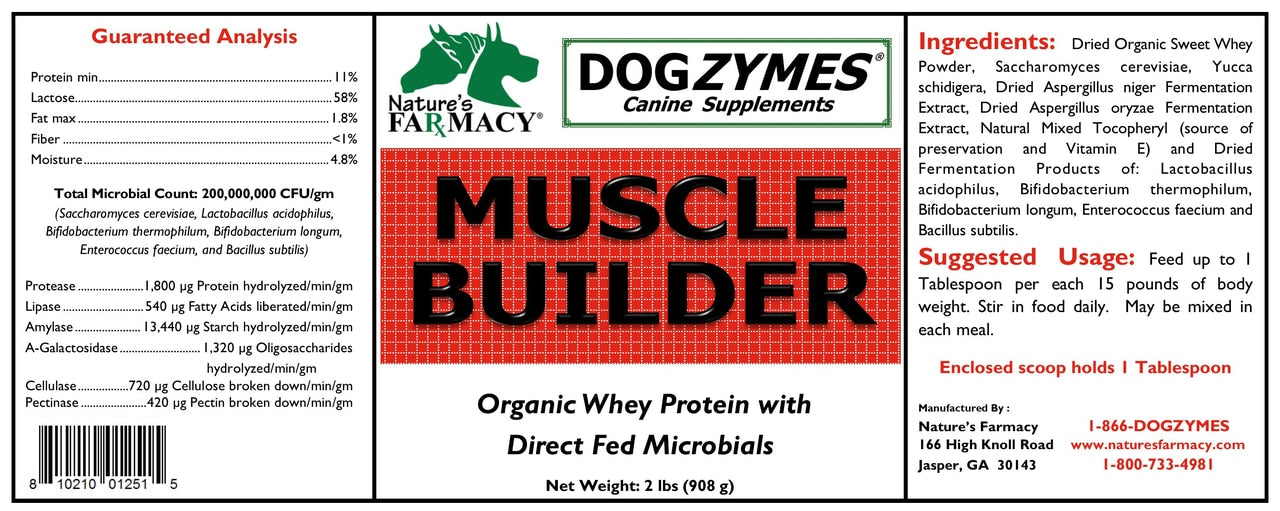 Nature's Farmacy Dogzymes Muscle Builder Supplement For Dogs