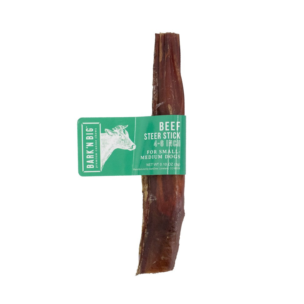 BarkNBig USA Odor Free Beef Steer Stick Dog Treat,  5-6in