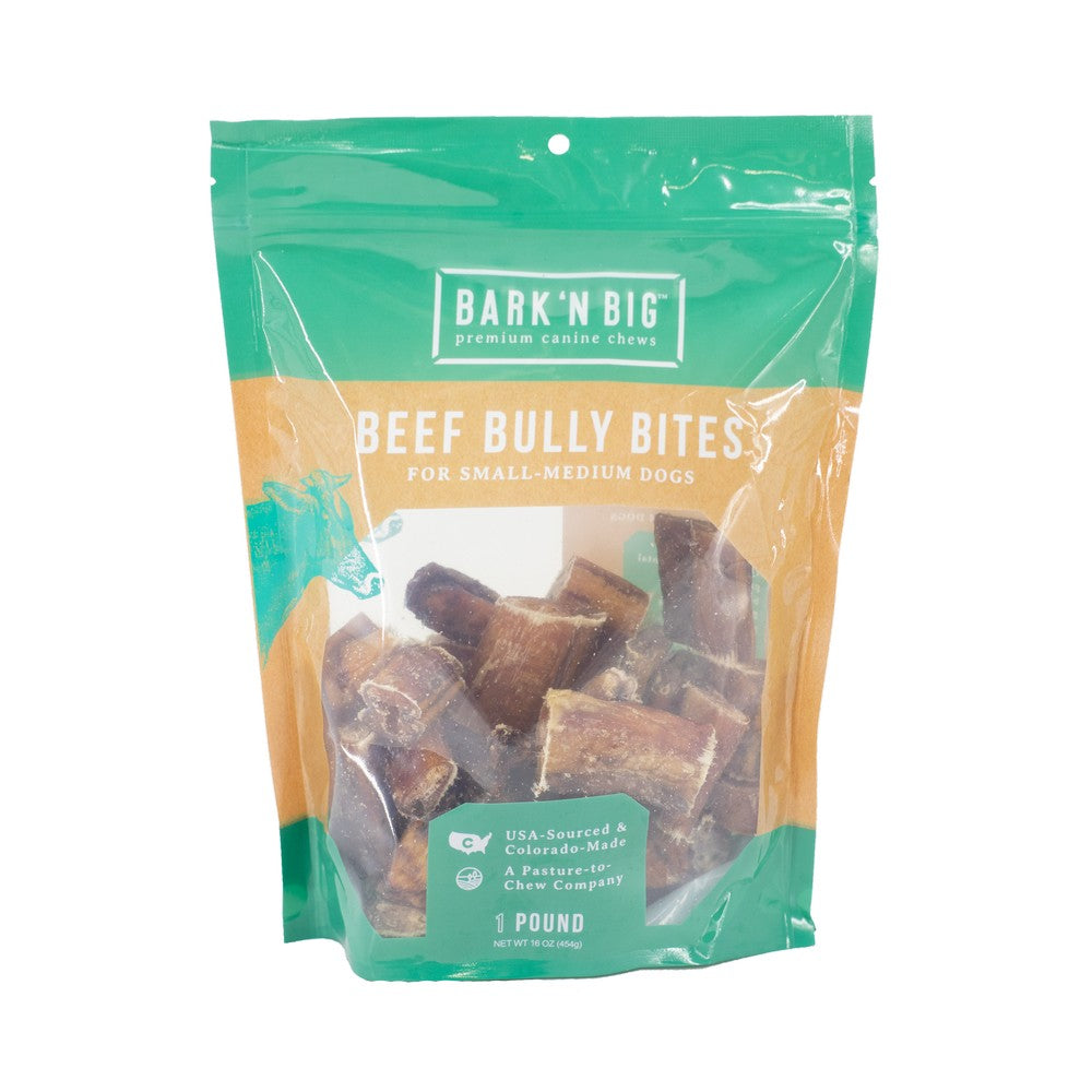 BarkNBig USA Odor Free Chubulls Beef Bully Stick Dog Treats, 1lb bag