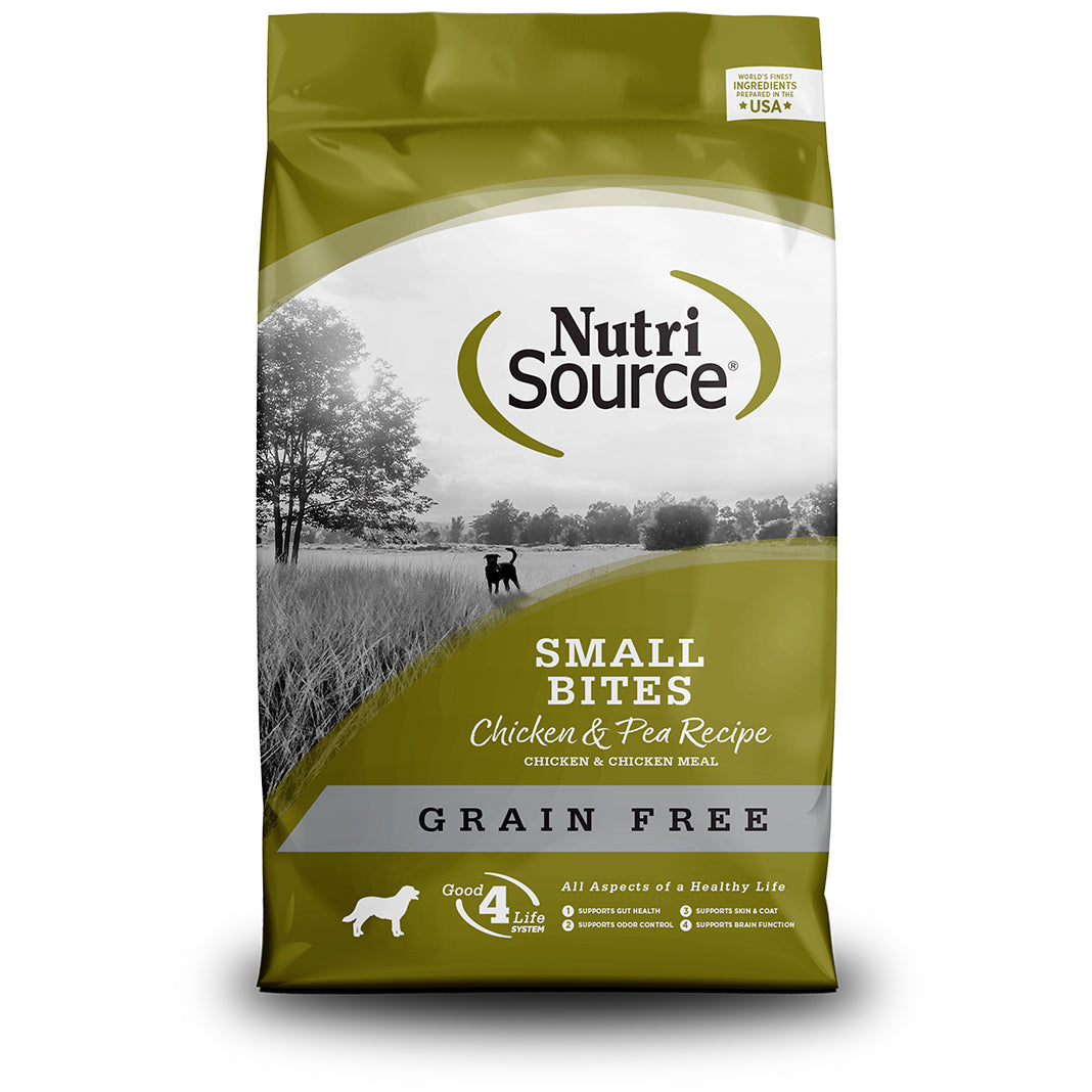 NutriSource Grain-Free Small Breed Bites Chicken & Pea Recipe Dry Dog Food