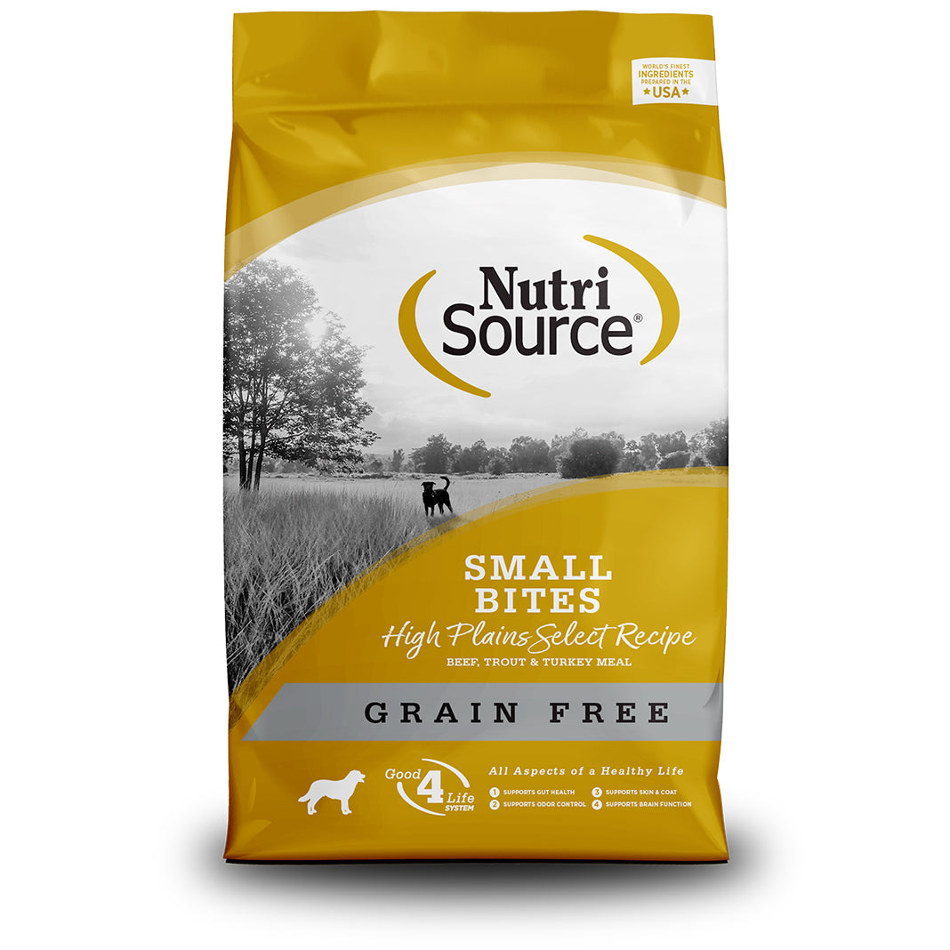 NutriSource Grain-Free Small Breed Bites High Plains Select Dry Dog Food