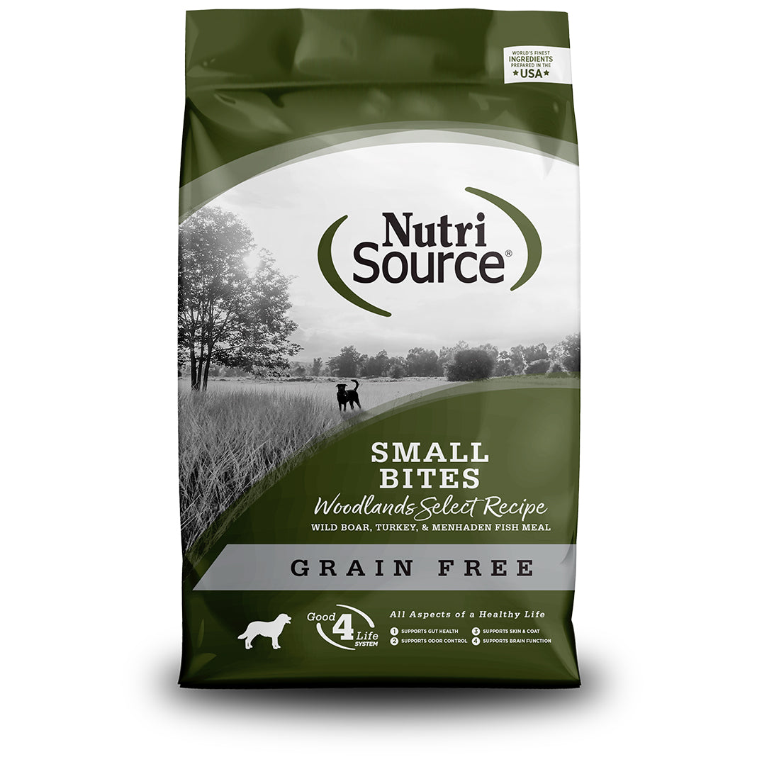NutriSource Grain Free Small Bites Woodlands Select Dry Dog Food 12-lb