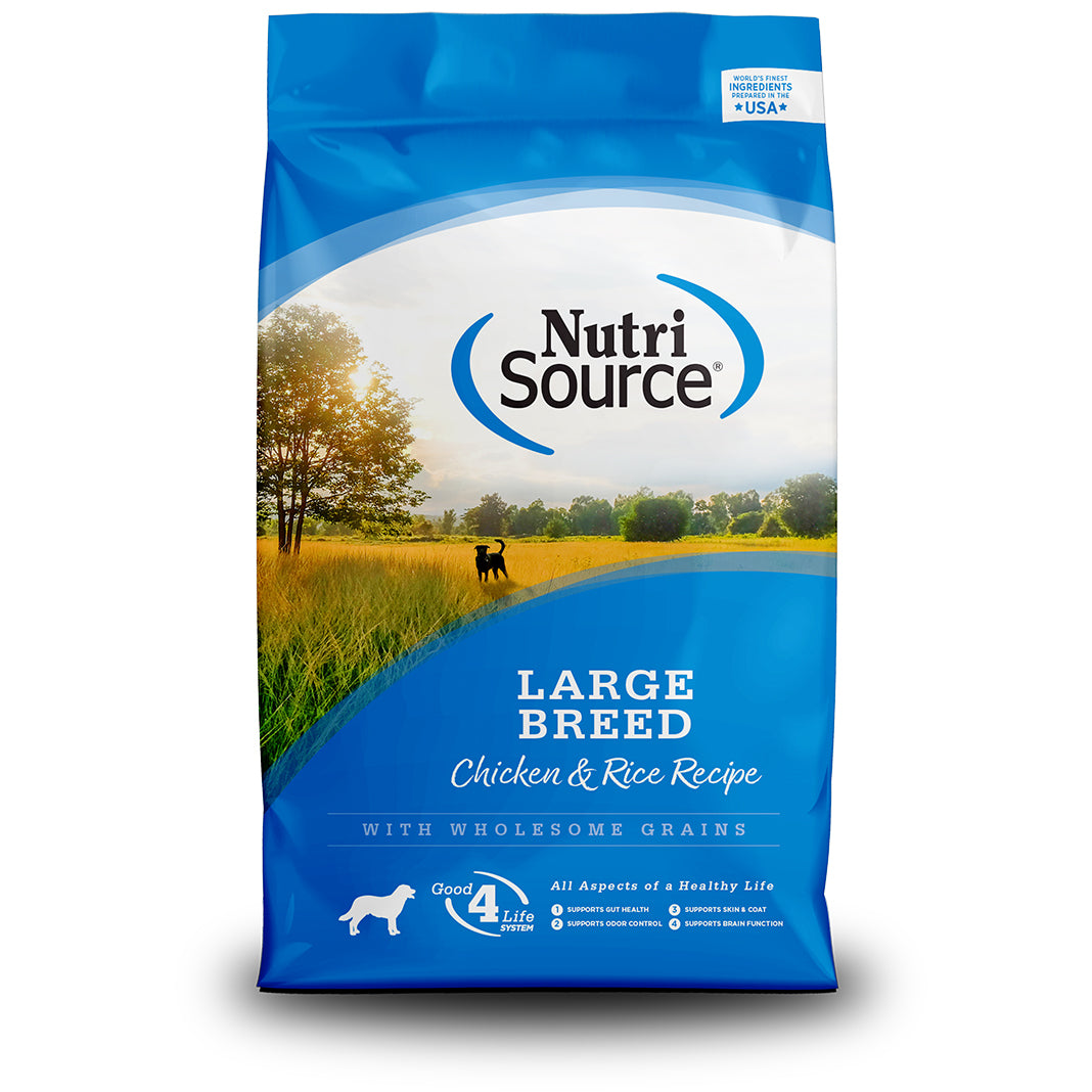 NutriSource Large Breed Adult Chicken & Rice Recipe Dry Dog Food, 26lb