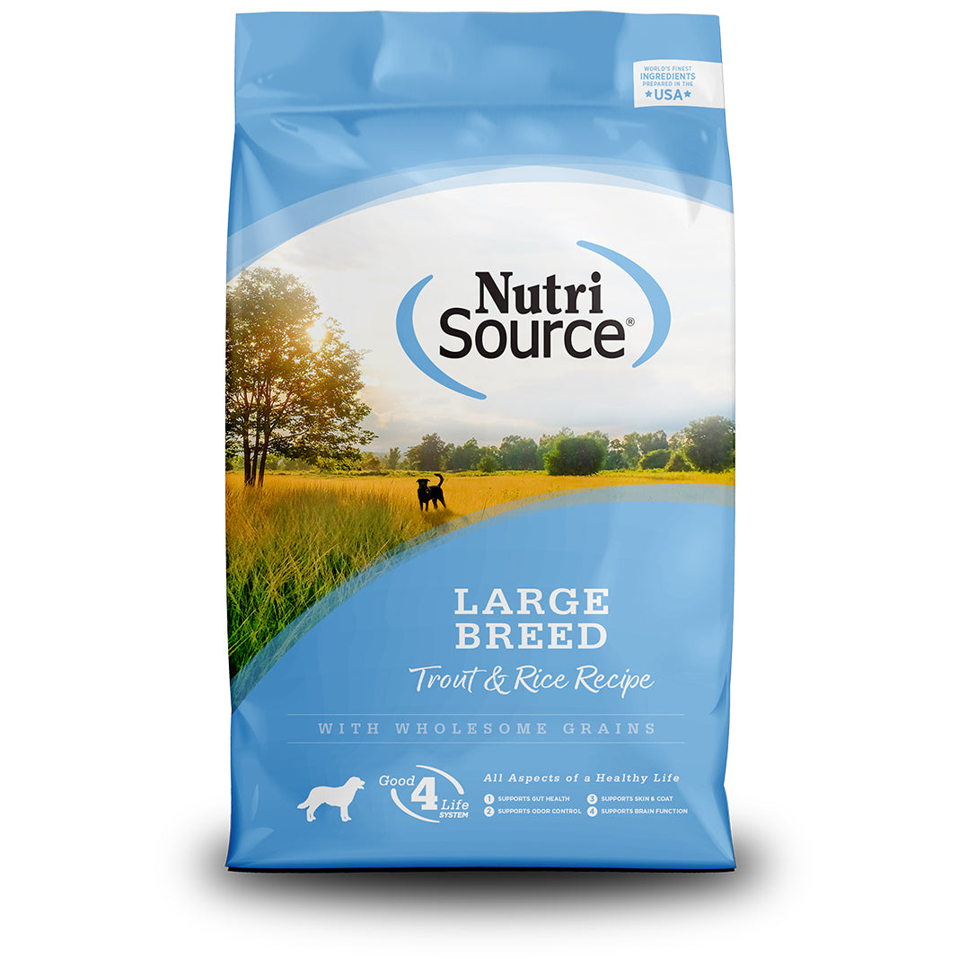 NutriSource Large Breed Trout & Rice Recipe Dry Dog Food, 26lb