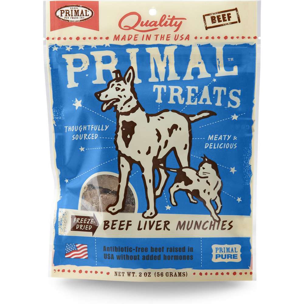 Primal Freeze-Dried Beef Liver Munchies Dog & Cat Treats