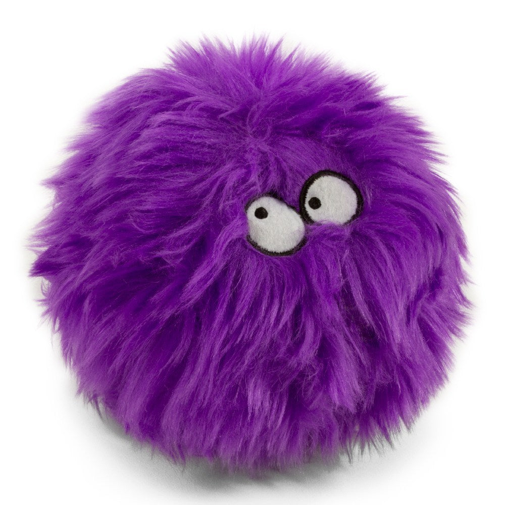 goDog Furballz Durable Squeaky Plush Dog Toy, Purple