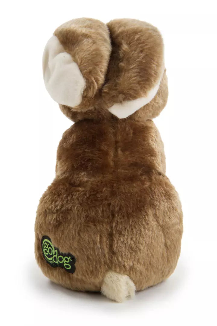 goDog Wildlife Durable Plush Dog Toy, Rabbit