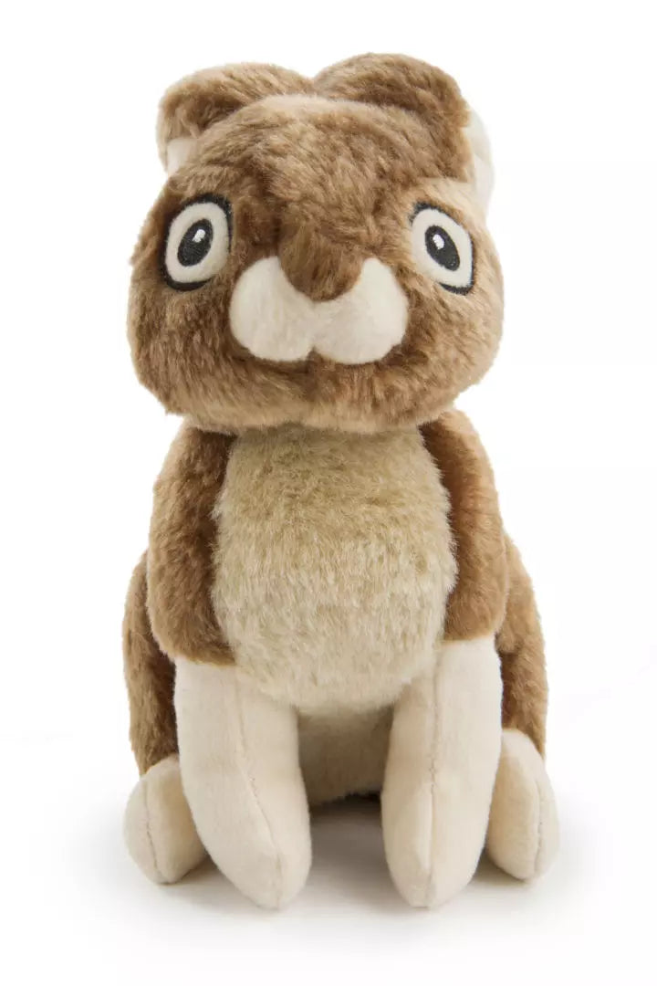 goDog Wildlife Durable Plush Dog Toy Rabbit White Dog Bone