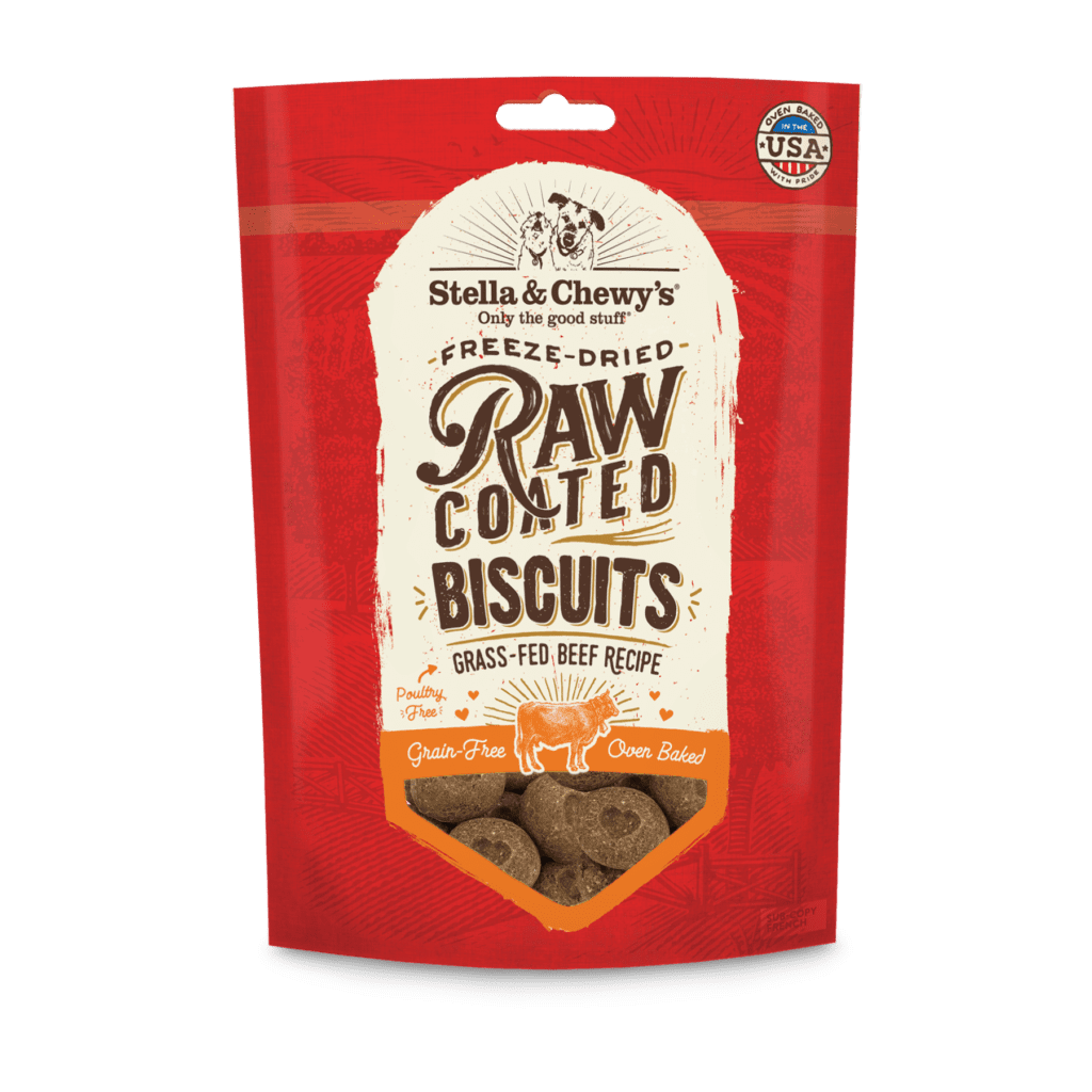 Stella & Chewy's Raw Coated Beef Biscuits For Dogs, 9oz