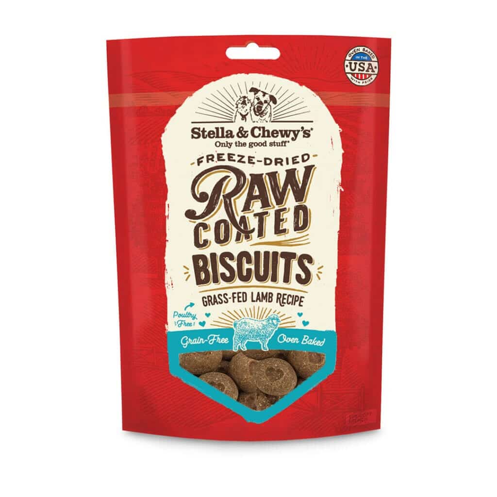 Stella & Chewy's Raw Coated Lamb Biscuits For Dogs, 9oz