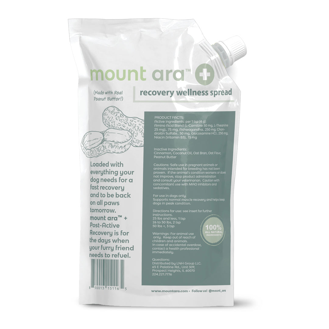 Mount Ara Post Activity Recovery Peanut Butter Spread For Dogs