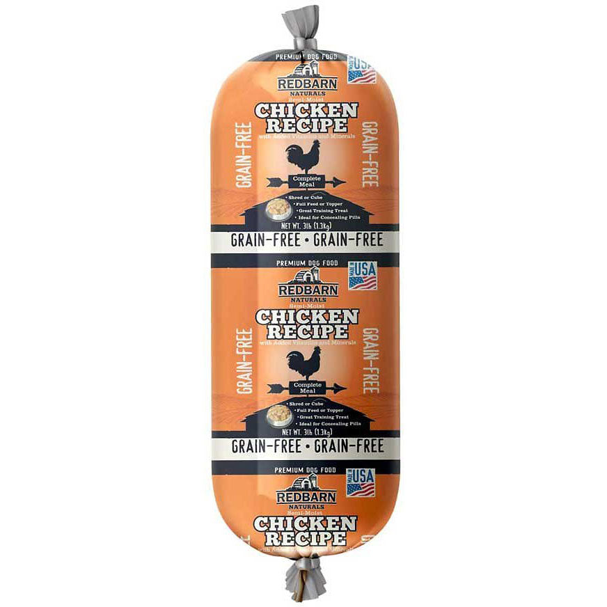 Redbarn Naturals Grain-Free Chicken Recipe Dog Food Roll, 3-lb roll