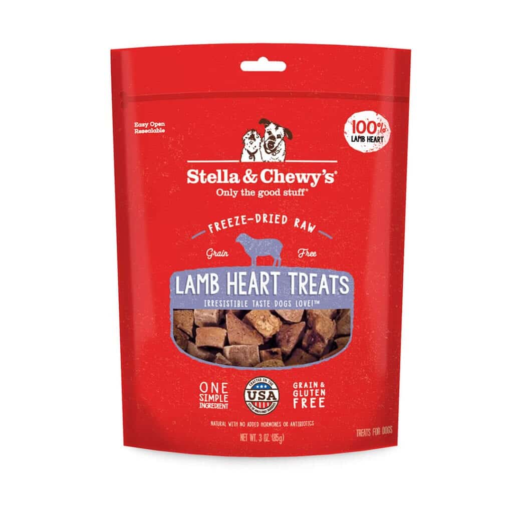 Stella & Chewy's Freeze Dried Lamb Heart Treats For Dogs, 3oz