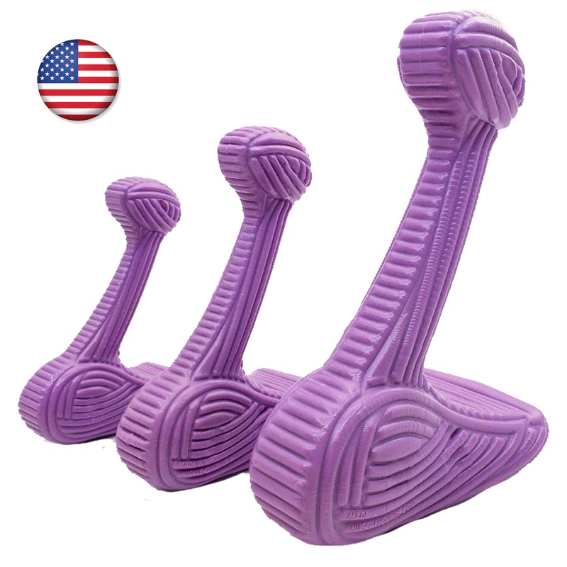 50% OFF DOORBUSTER DEAL - coupon: doorbusters - HuggleHounds USA Tuffut-Lon Bobb Chicken Flavored Nylon Dog Toy
