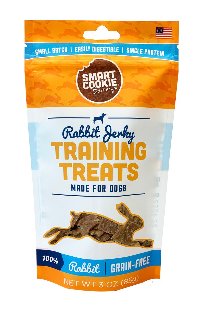 Smart Cookie Barkery Rabbit Jerky Training Treats For Dogs, 3oz
