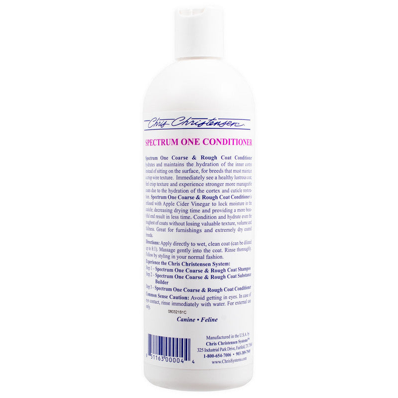 Chris Christensen Spectrum One Coarse & Rough Coat Conditioner For Dogs, 16oz