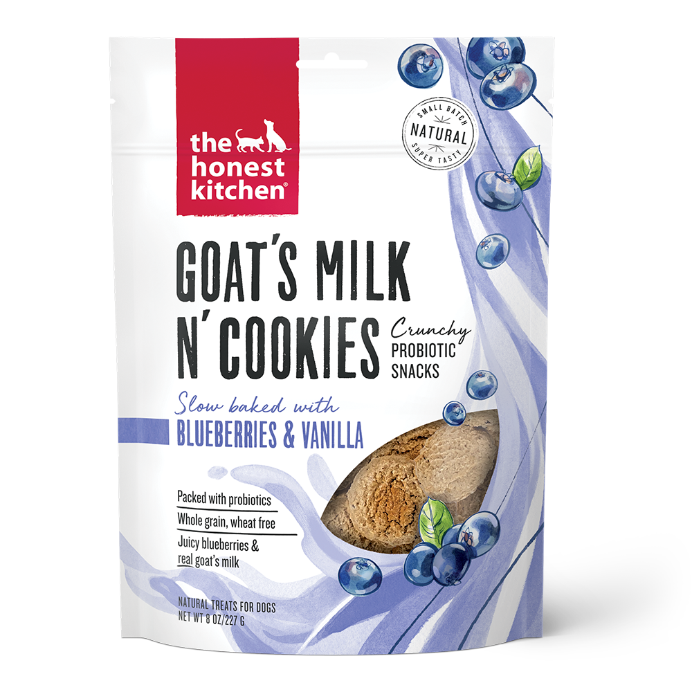 The Honest Kitchen Goats Milk N' Cookies Blueberry & Vanilla Treats For Dogs