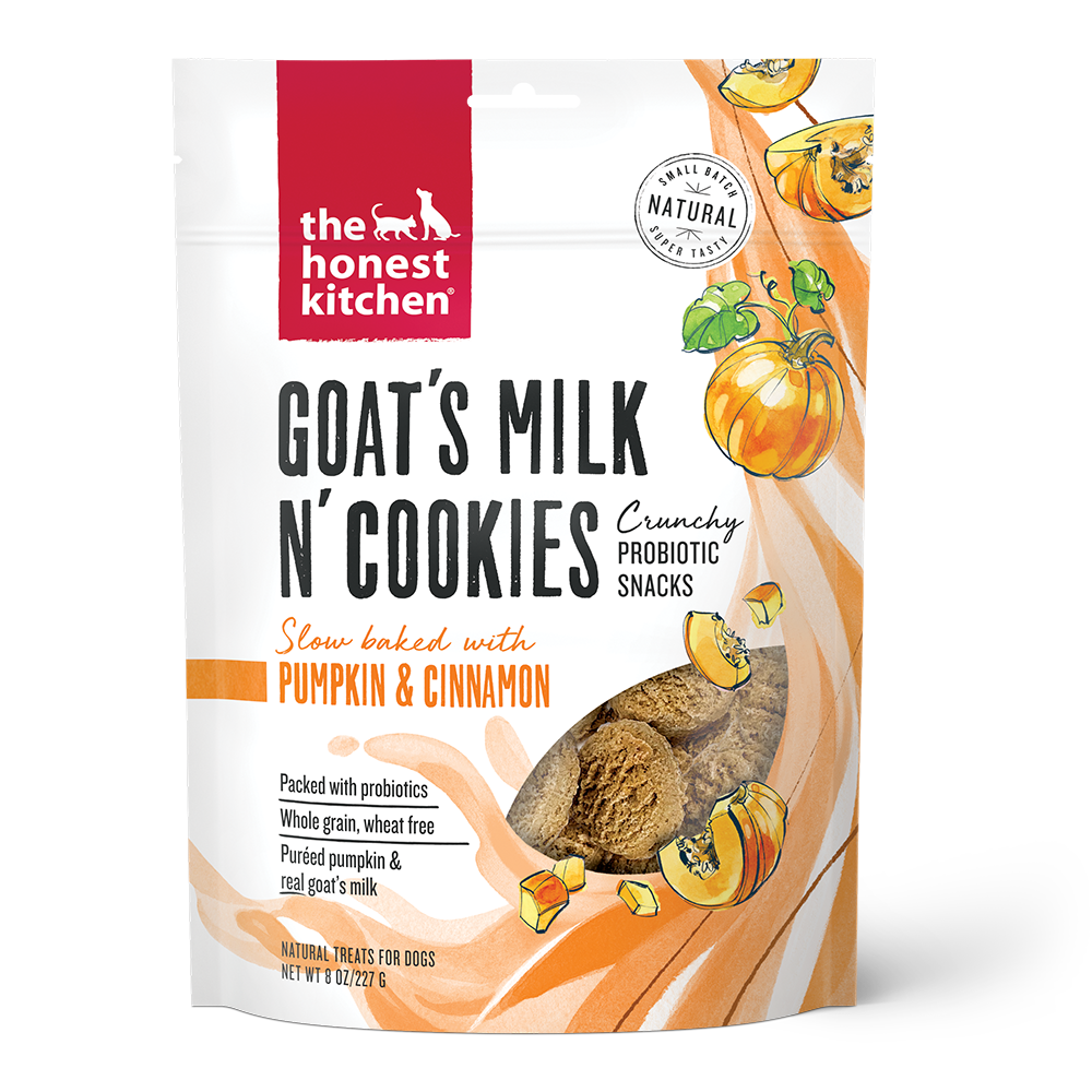 The Honest Kitchen Goats Milk N' Cookies Pumpkin & Cinnamon Treats For Dogs