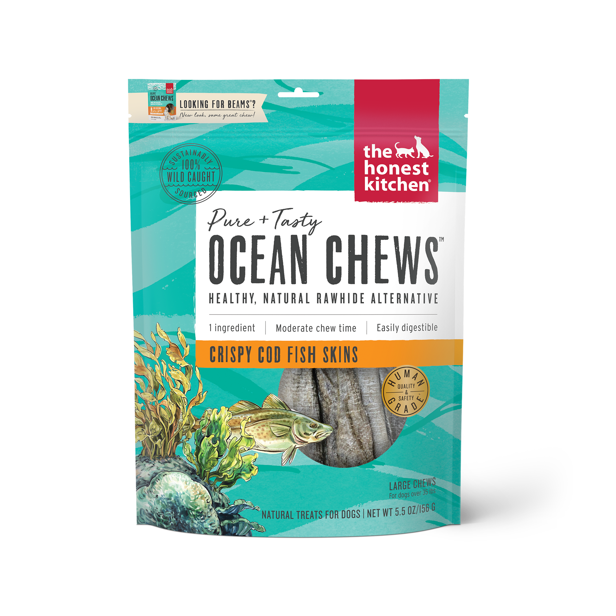 The Honest Kitchen Beams Cod Skins Dog Treats