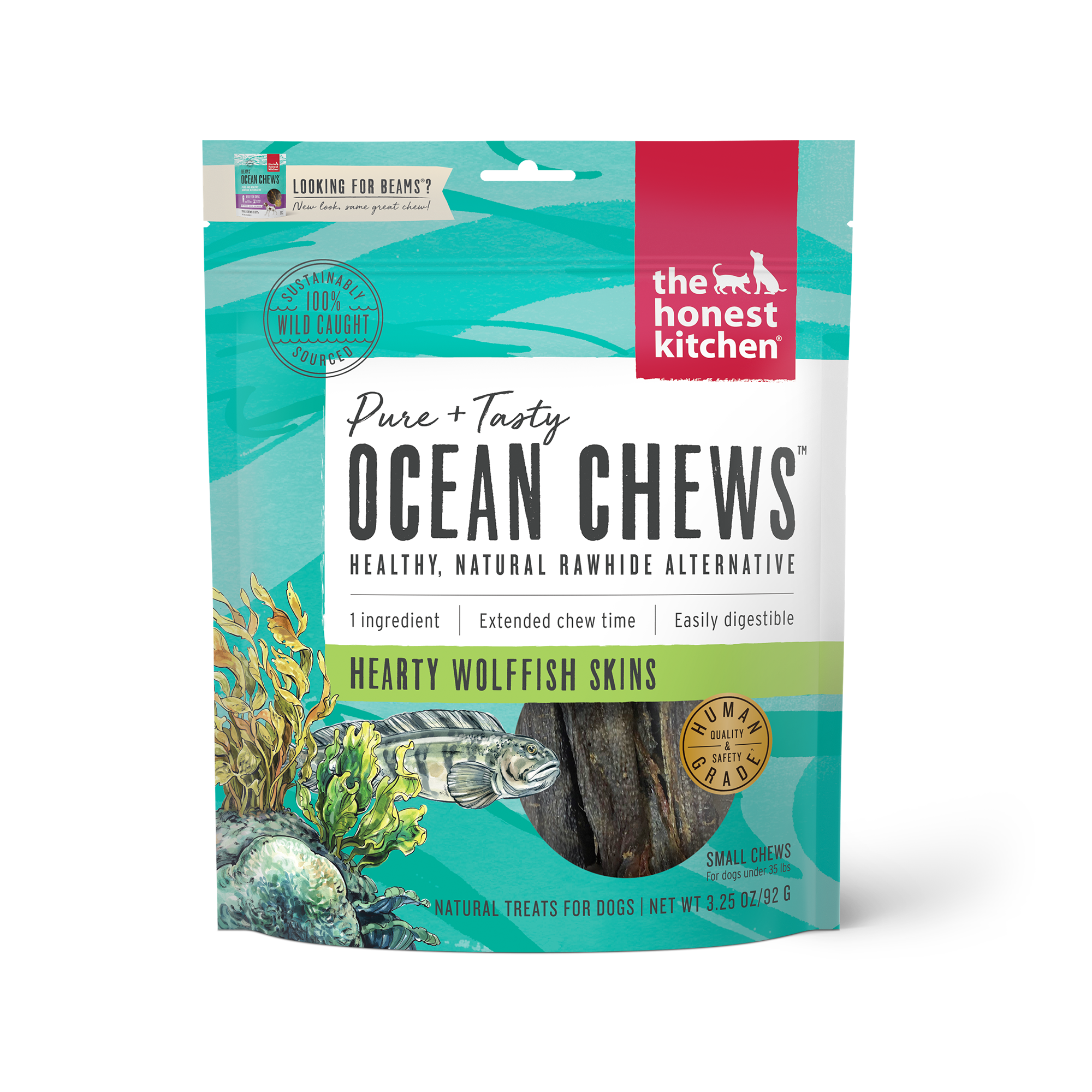 The Honest Kitchen Beams Wolffish Skins Dog Treats