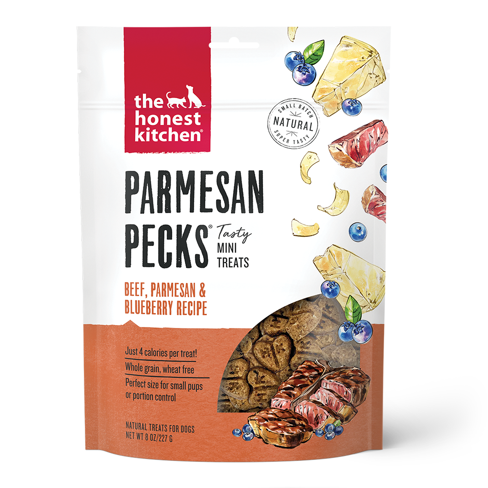 The Honest Kitchen Parmesan Pecks Beef & Blueberry Recipe Dog Treat, 8oz