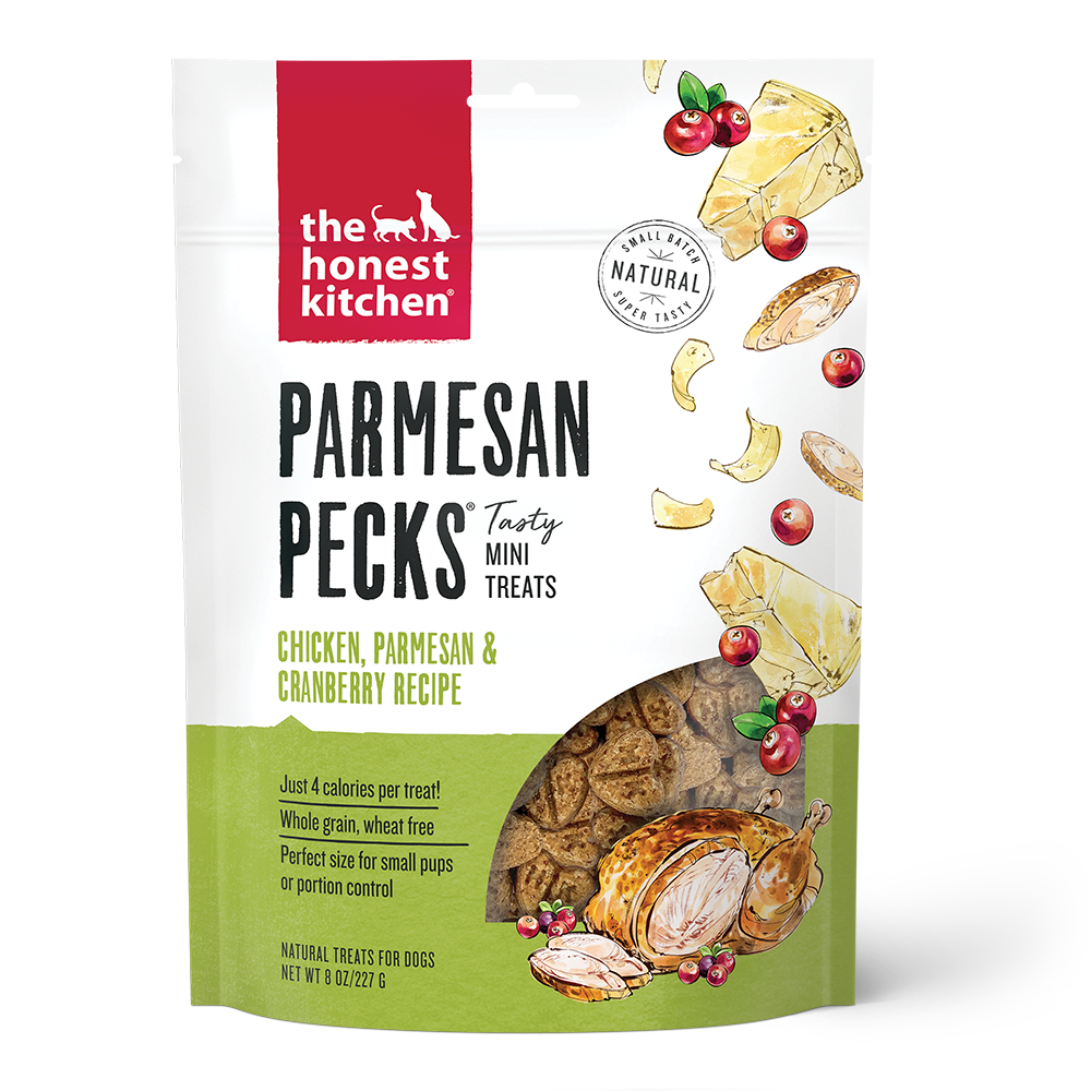 The Honest Kitchen Parmesan Pecks Chicken & Cranberry Recipe Dog Treat, 8oz