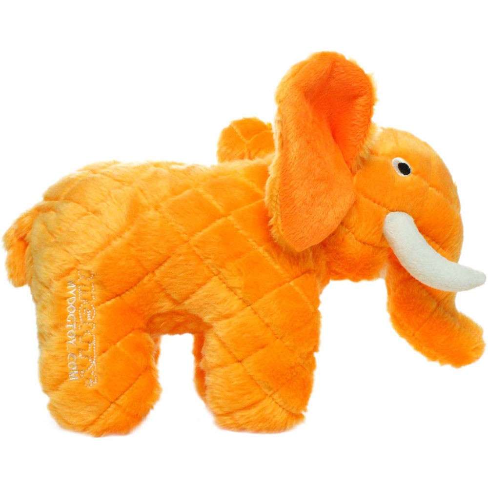 Tuffy Mighty Safari Orange Elephant Plush Dog Toy