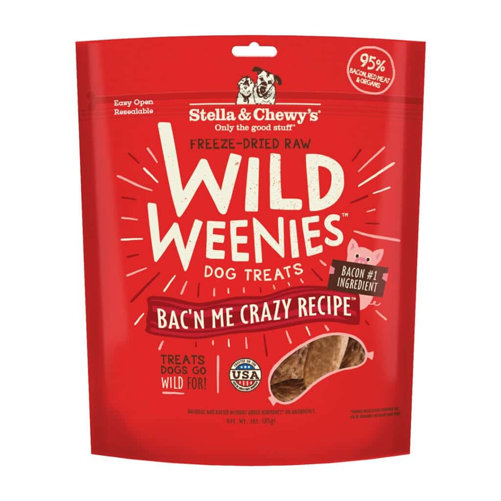 Stella & Chewy's Wild Weenies Bac'N Me Crazy Recipe Freeze Dried Dog Treats