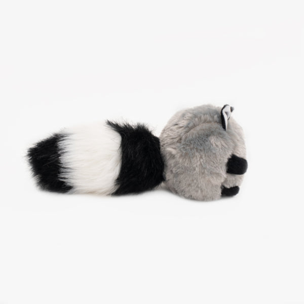 Zippy Paws Bushy Throw Plush Dog Toy, Raccoon