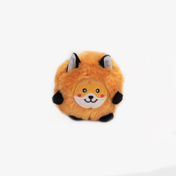 ZippyPaws Bushy Throw Fox Plush Dog Toy