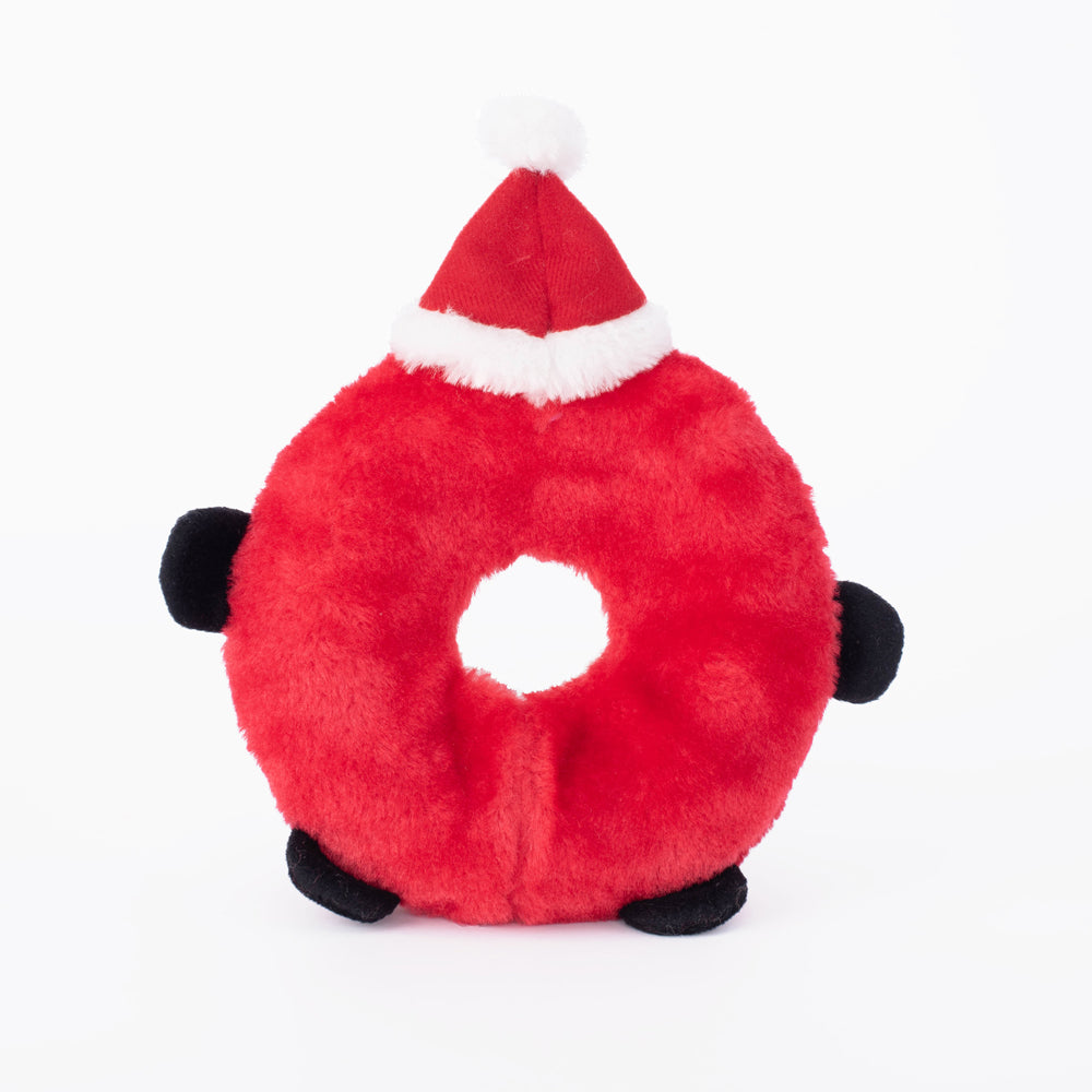 Zippy Paws Holiday Donutz Buddies Dog Toy, Santa