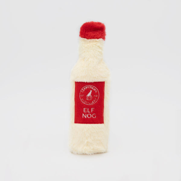 Zippy Paws Holiday Happy Hour Crusherz Dog Toy, Elf Nog