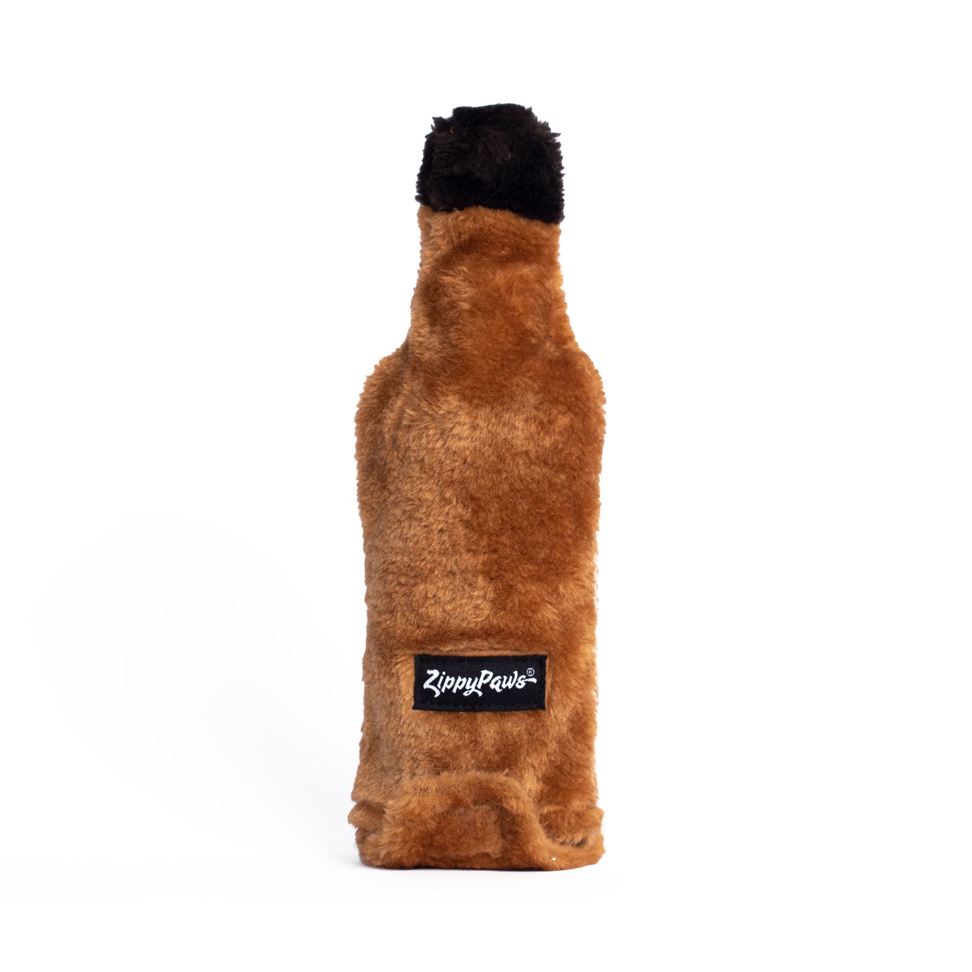 ZippyPaws Happy Hour Crusherz Plush Dog Toy, Whiskey