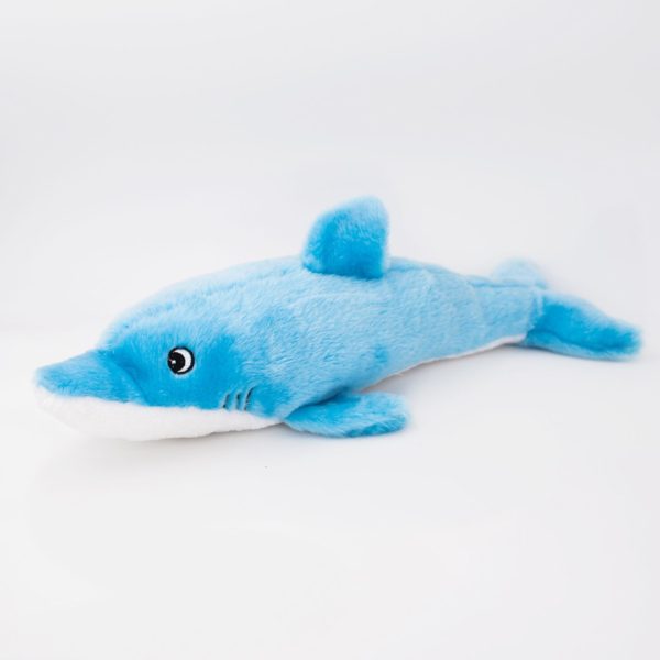 ZippyPaws Jigglerz Dolphin Plush Dog Toy