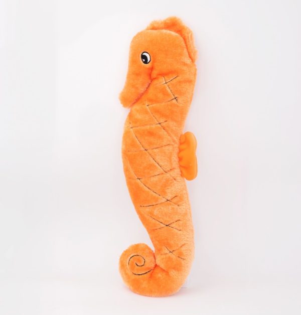 ZippyPaws Jigglerz Seahorse Plush Dog Toy