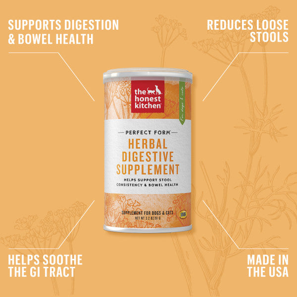 The Honest Kitchen Perfect Form Herbal Digestive Supplement For Dogs, 3.2oz