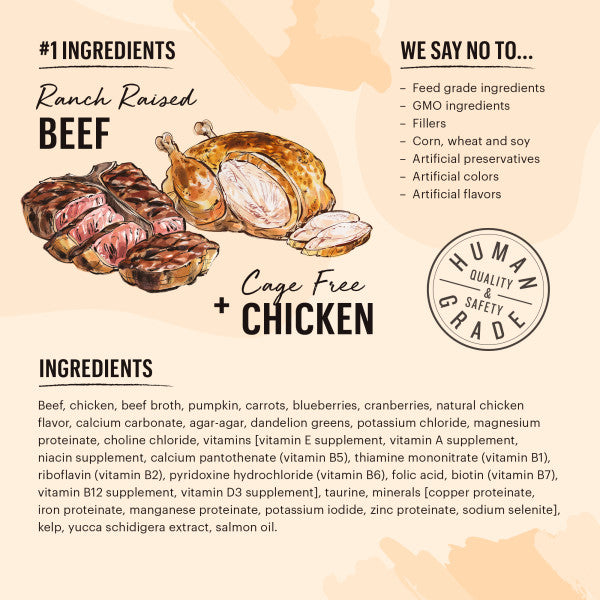 The Honest Kitchen Cate Beef & Chicken Pate Wet Cat Food