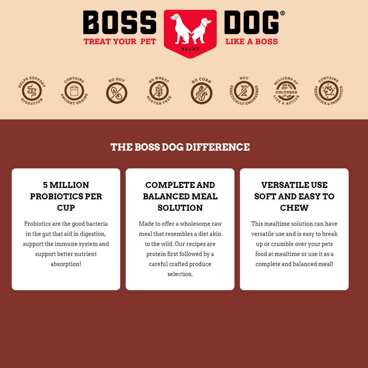 Boss Dog Beef Recipe Freeze Dried Dog Food, 12oz