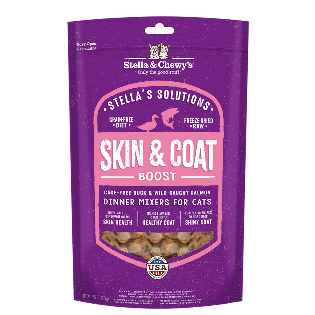 Stella Chewy s Solutions Skin Coat Boost Duck Morsels Freeze