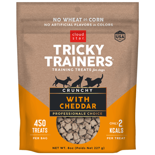 Cloud Star Crunchy Tricky Trainers Cheddar Dog Treats, 8oz
