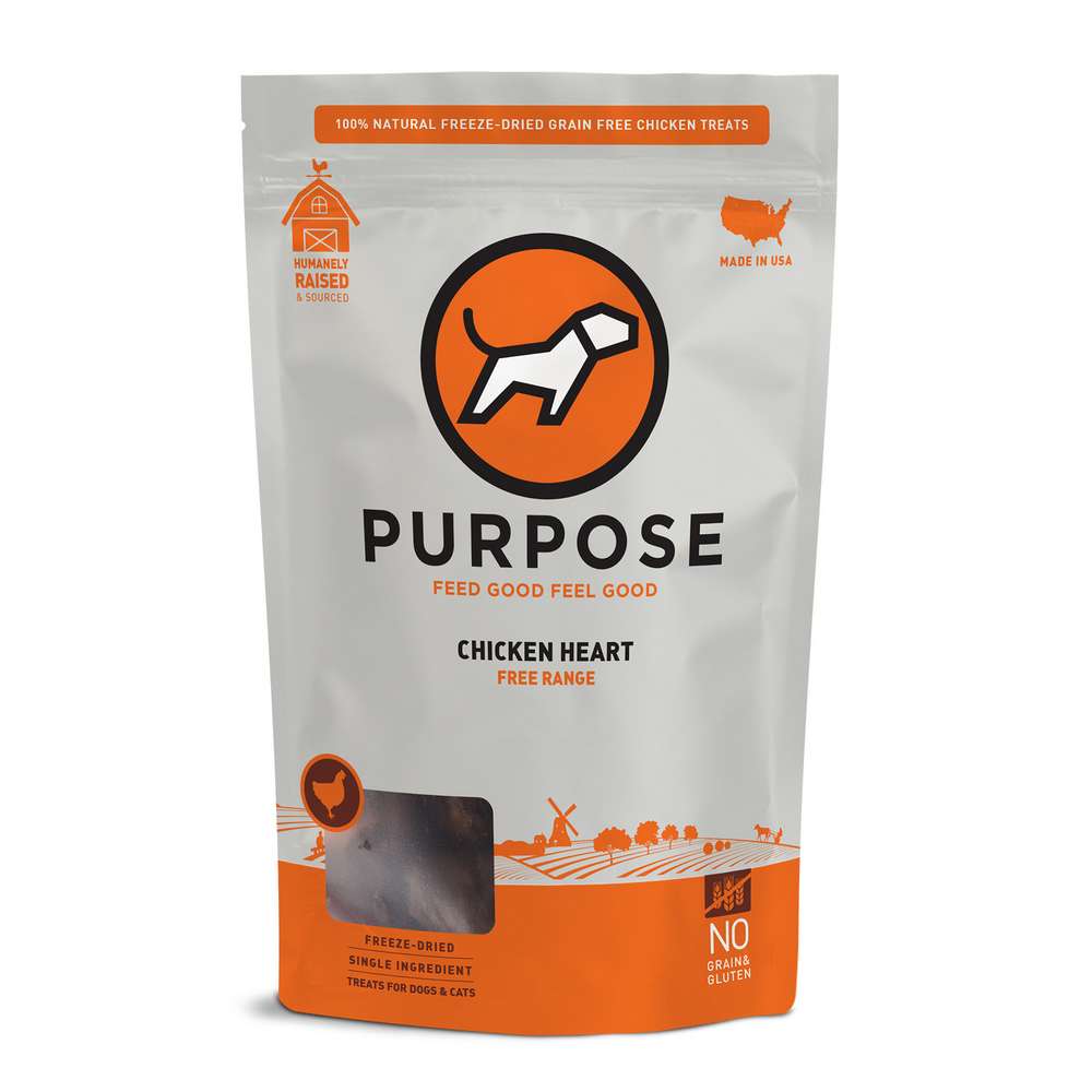 Purpose Freeze-Dried Chicken Hearts Dog Treats, 3oz